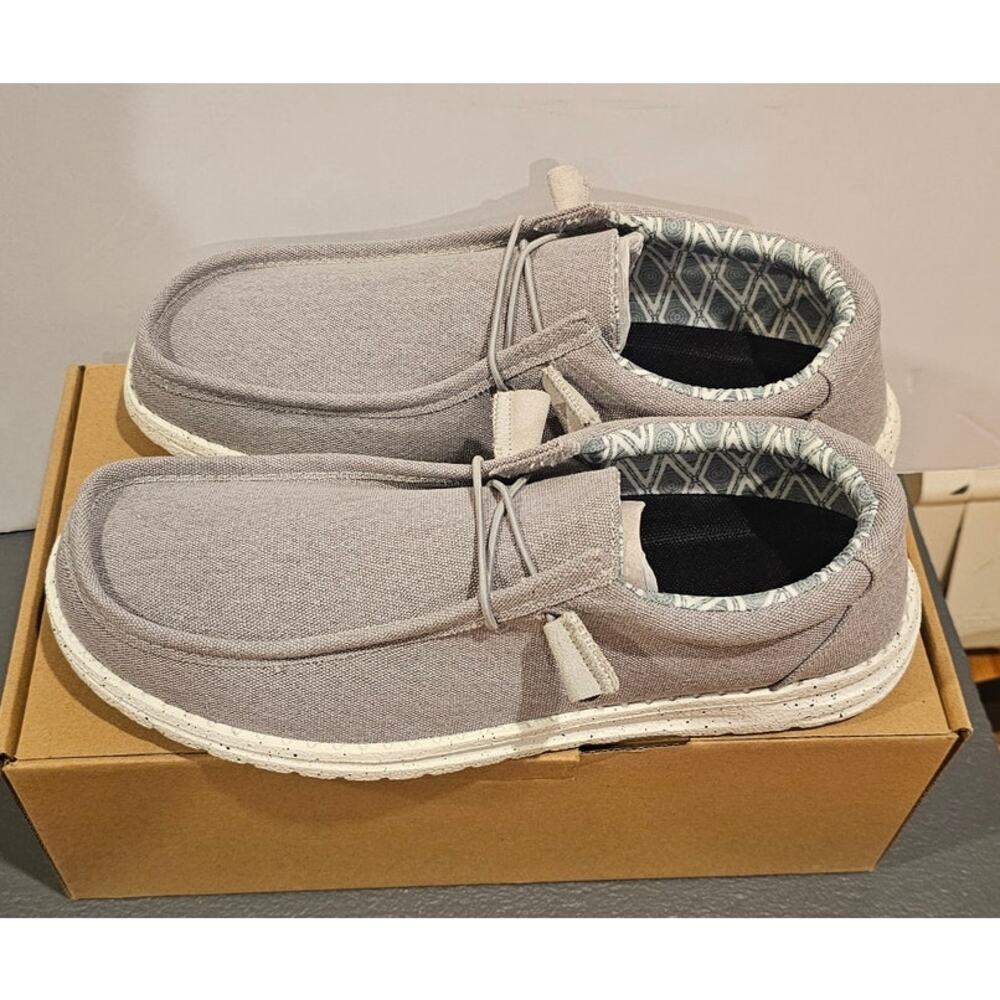 Parkway Loafers Classic Slip-on Style Shoe, Light Gray, Mens Sz 12, NEW, NWB